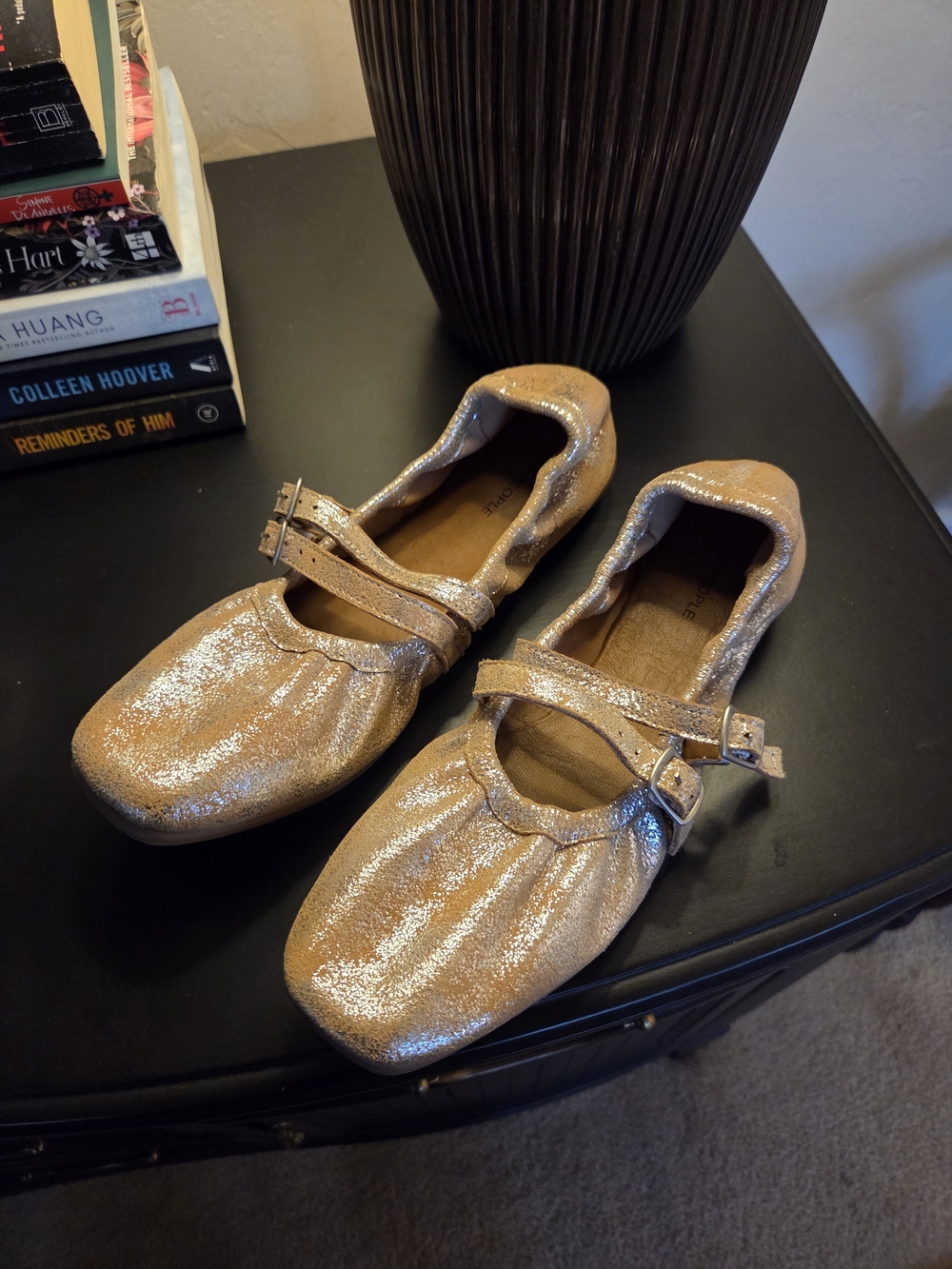 Free People Gemini ballet Flats in metallic Gold